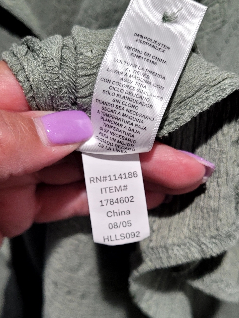 Frye Sage Green Textured Peasant Blouse XXL Boho Button Front Long Sleeve Top - Picture 6 of 10
